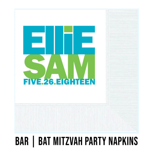 Custom Bat Mitzvah Logo Napkins | Houston, TX