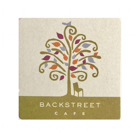 4" Square Pulpboard Coasters Napkins Ink