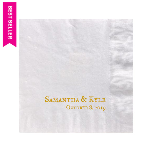 Rehearsal Dinner Napkins-Wedding Date or Rehearsal Date?