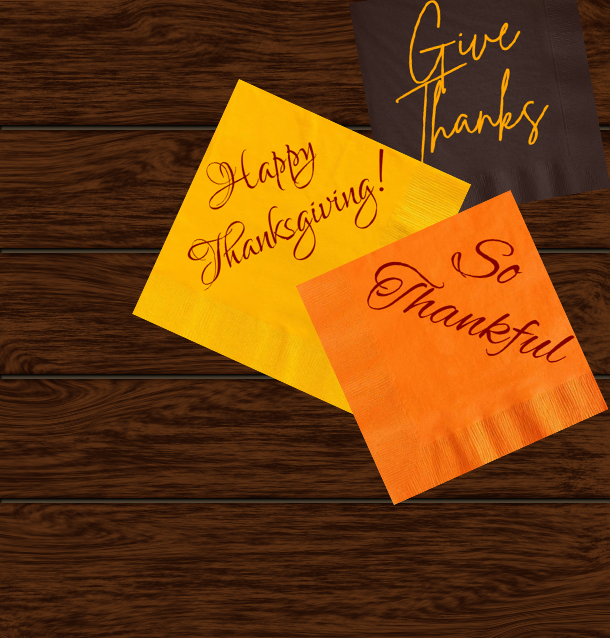Dress Up Your Thanksgiving Table with Napkins Ink!